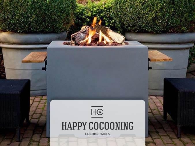 HAPPY COCOONING gaskaminer för utomhusbruk