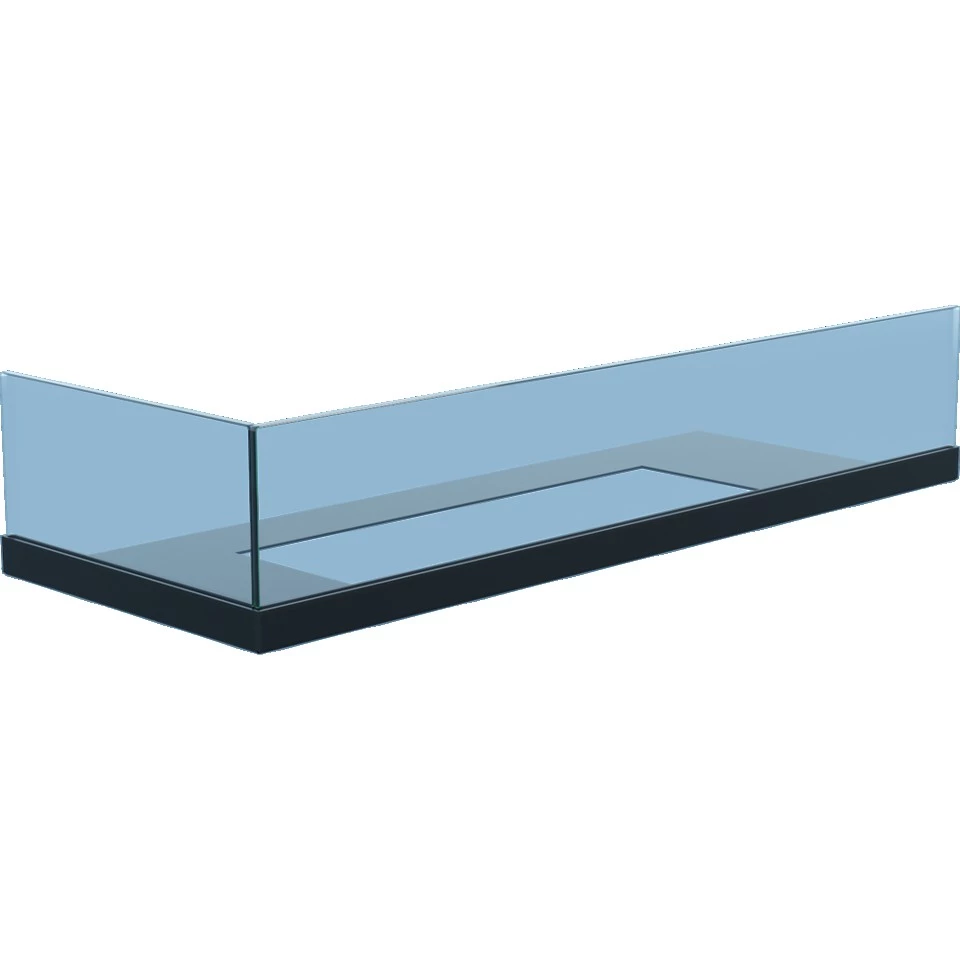 Glas för hörnkaminer - 60 cm vänster  | Etanolkamin-shop.se | Tillbehör för etanolkaminer