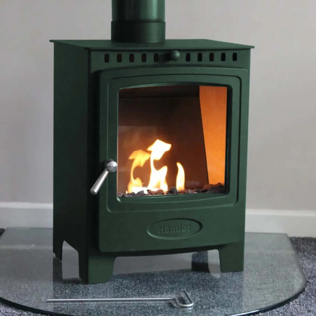 Hamlet Solution 5 Pine Grön Arada | Etanolkamin-shop.se | Fristående etanolkamin