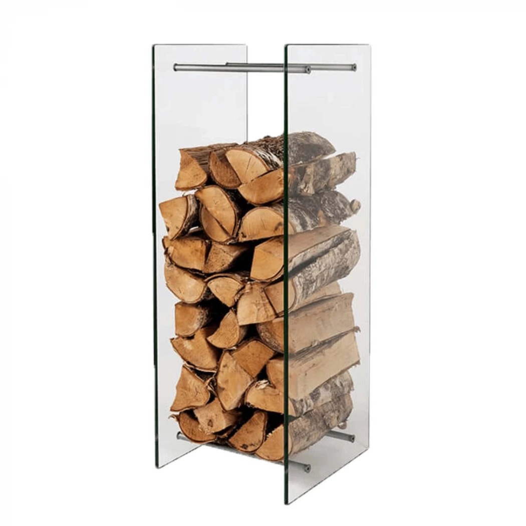 Termatech brännareol för förvaring av ved - Glas - H 90 cm