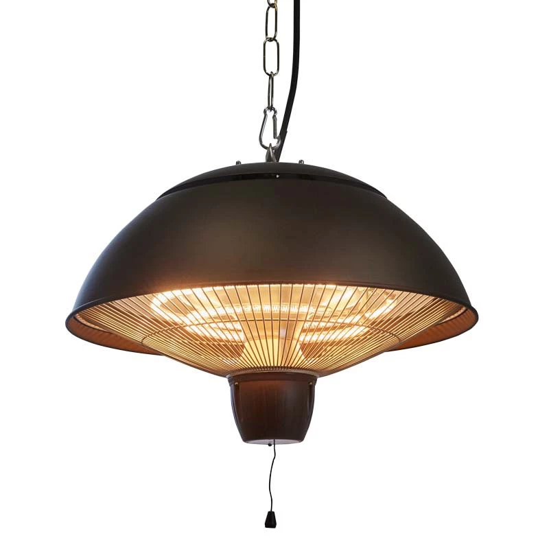 Terrassvärmare hängande 600/1500 W Ø42 cm Hortus | Etanolkamin-shop.se | Hängande elektrisk terrassvärmare
