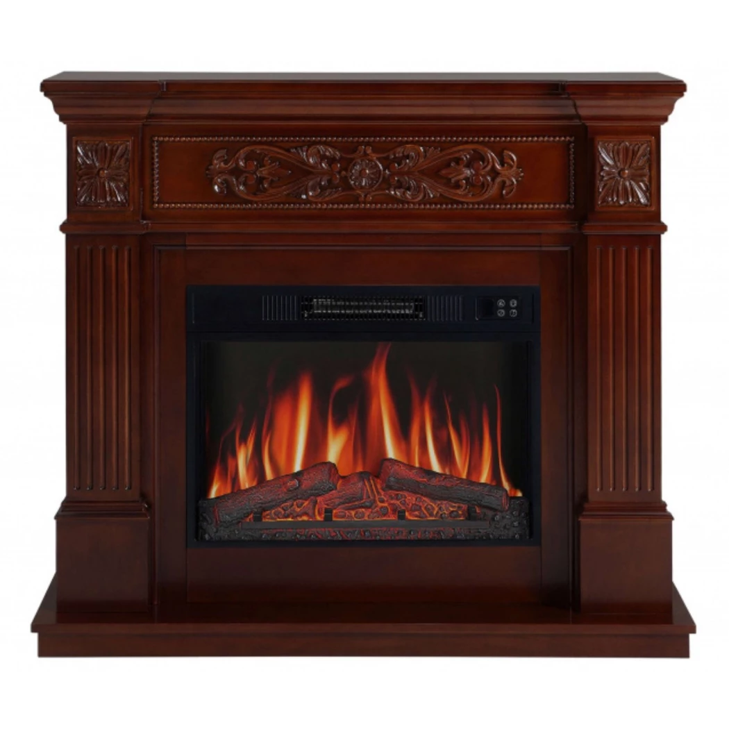 Artiflame - Toscana AF23S - Rödbrun - Klassisk elkamin - temperaturkontroll