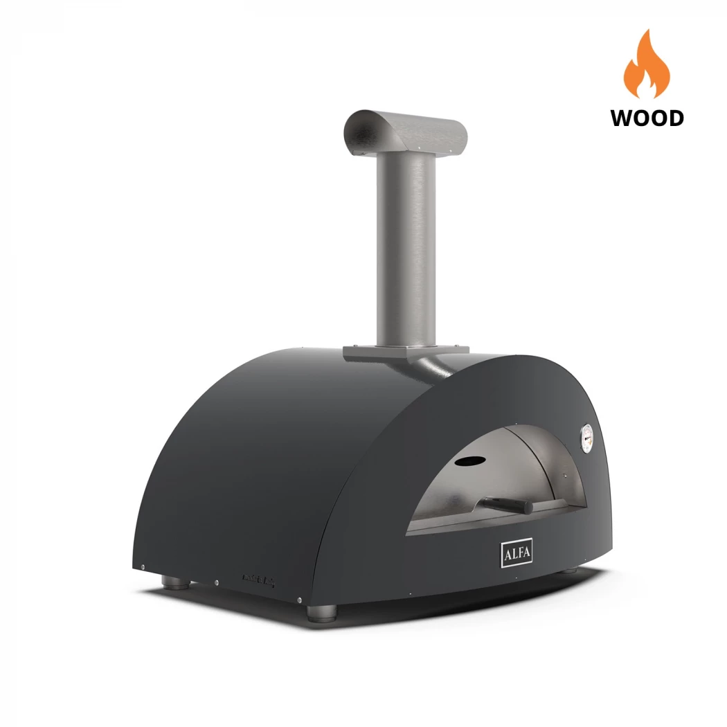 Moderno 2 Pizze Grå - Vedeldad pizzaugn