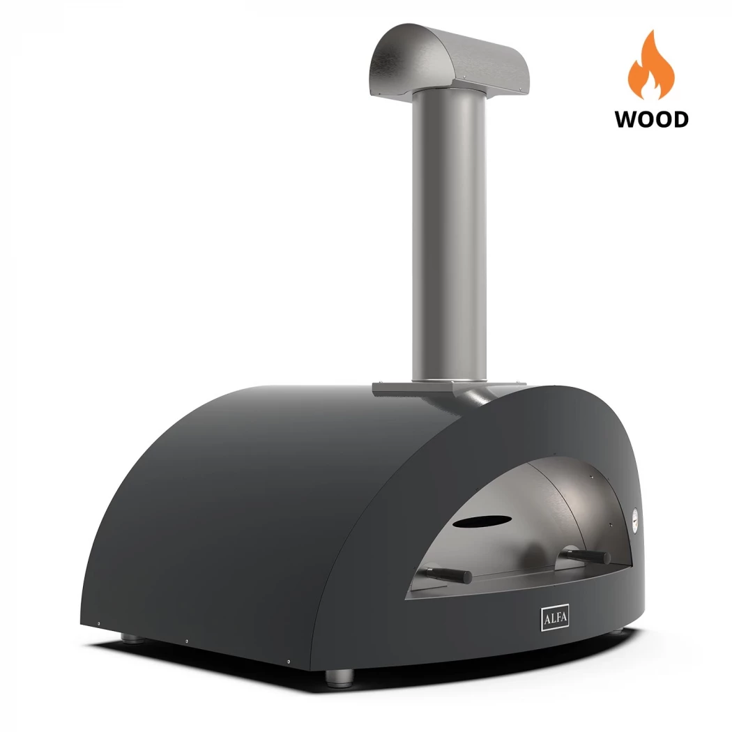 Moderno 5 Pizze Grå - Vedeldad pizzaugn
