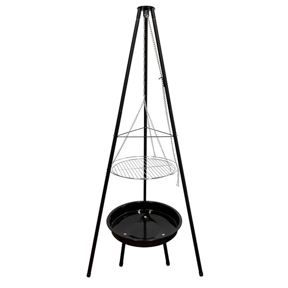 Stativ med galler och eldfat