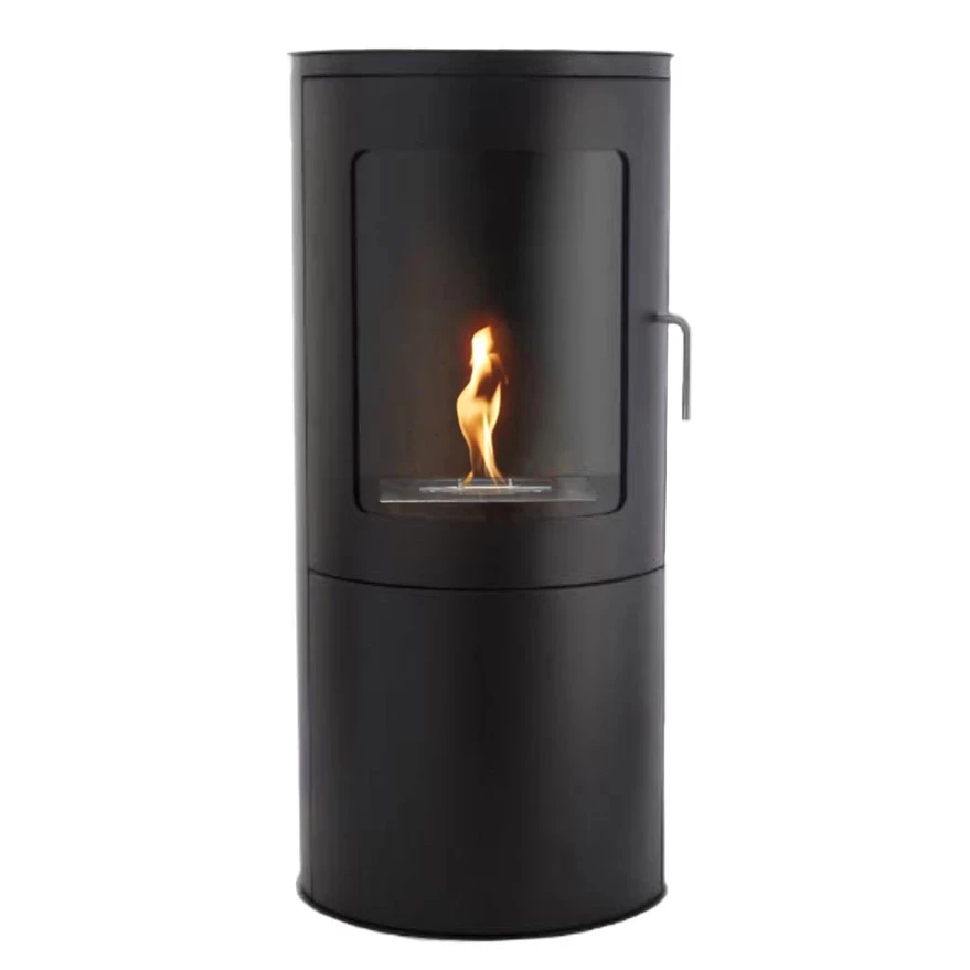 Richmond svart -  med platt baksida ScandiFlames  | Etanolkamin-shop.se | Braskamin med bioetanol
