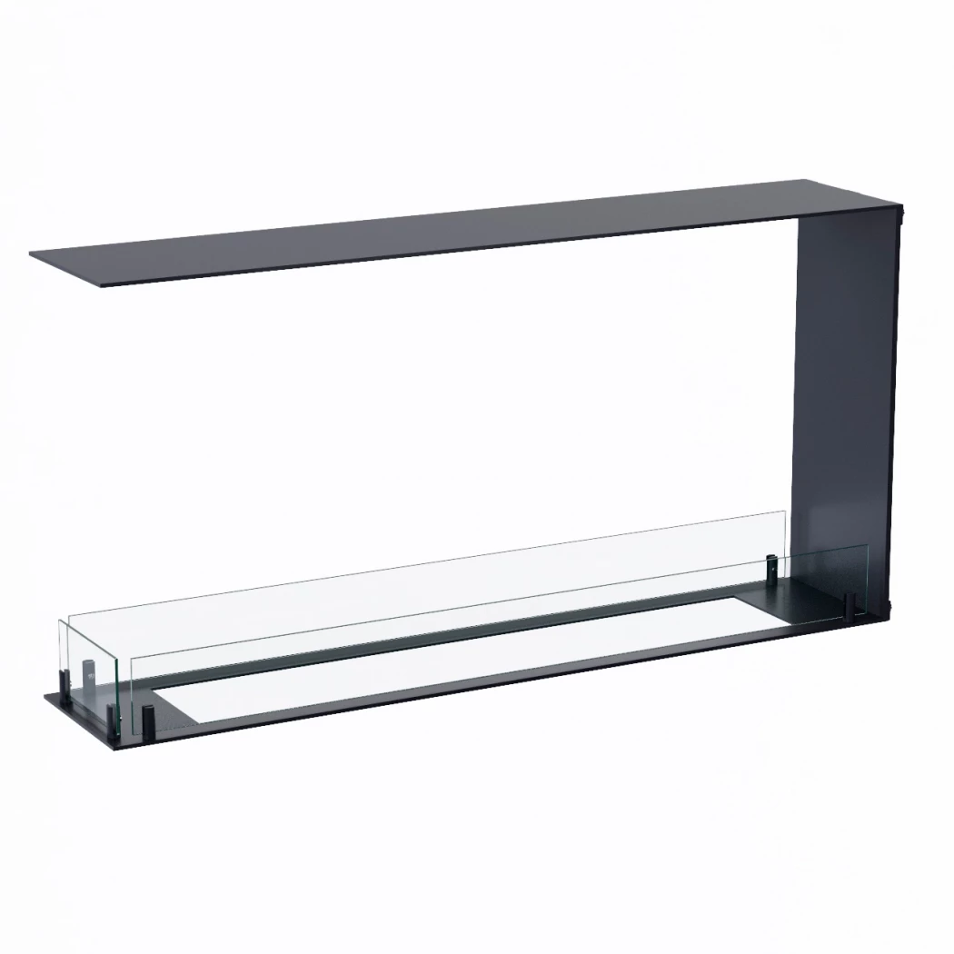 Foco Room Divider 1000 Slim - Slim Room Divider med inbyggd bioetanolkamin - Bredd: 100 cm - Brinntid upp till 6,5 timmar