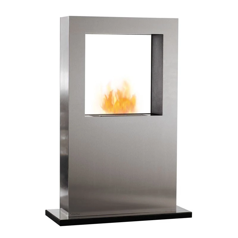Safretti Cubico XT - Borstat rostfritt stål Safretti | Etanolkamin-shop.se | Fristående etanolkamin