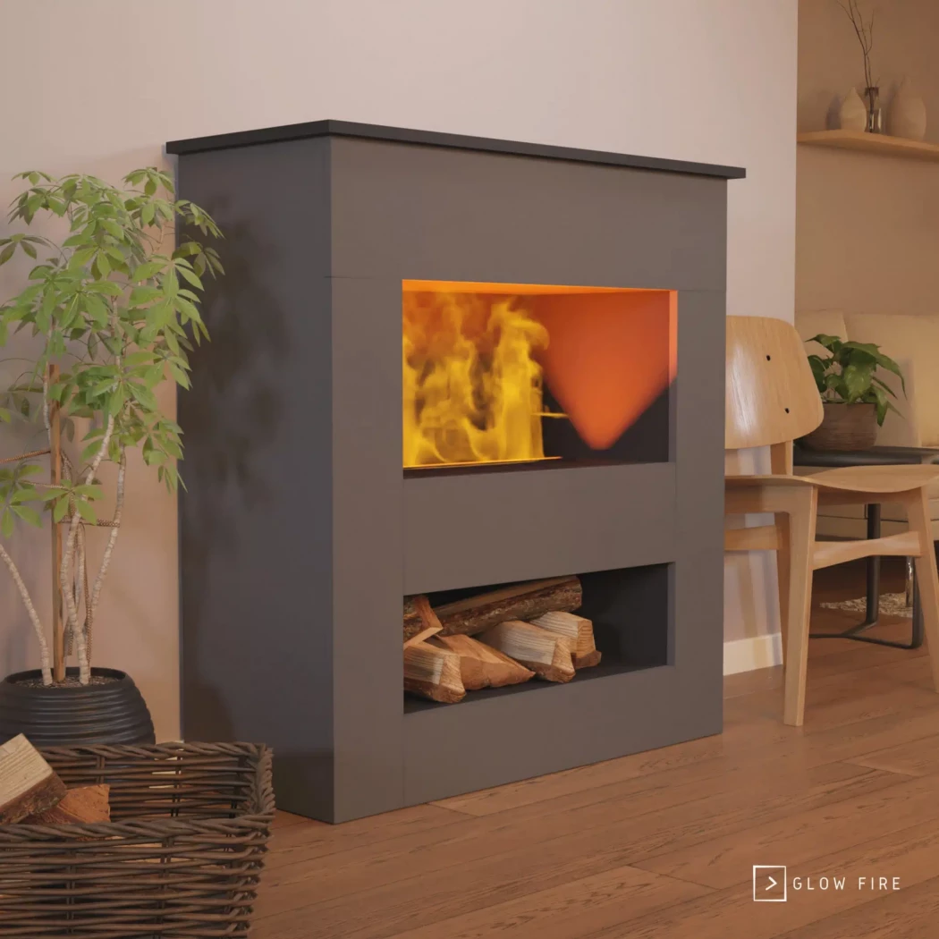 Brecht Opti-myst kamin - Grå
