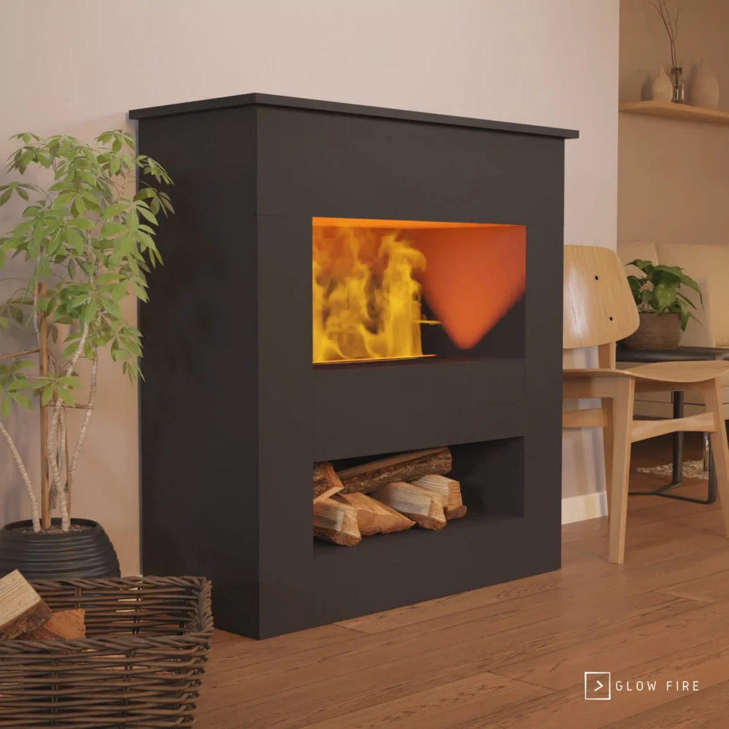 Brecht Opti-myst kamin - Svart