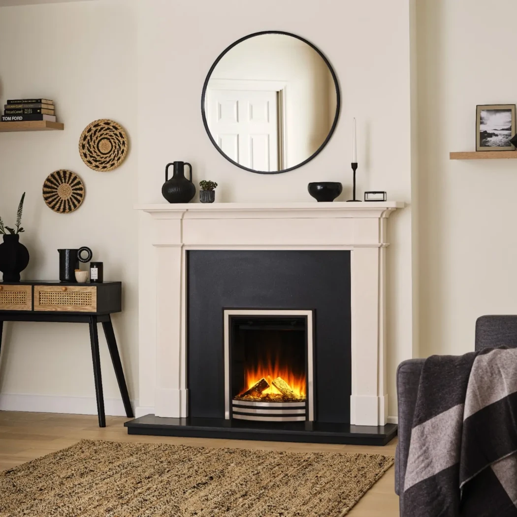 Sway Classic – Krom British Fires  | Etanolkamin-shop.se | 1-sidig inbyggd elkamin