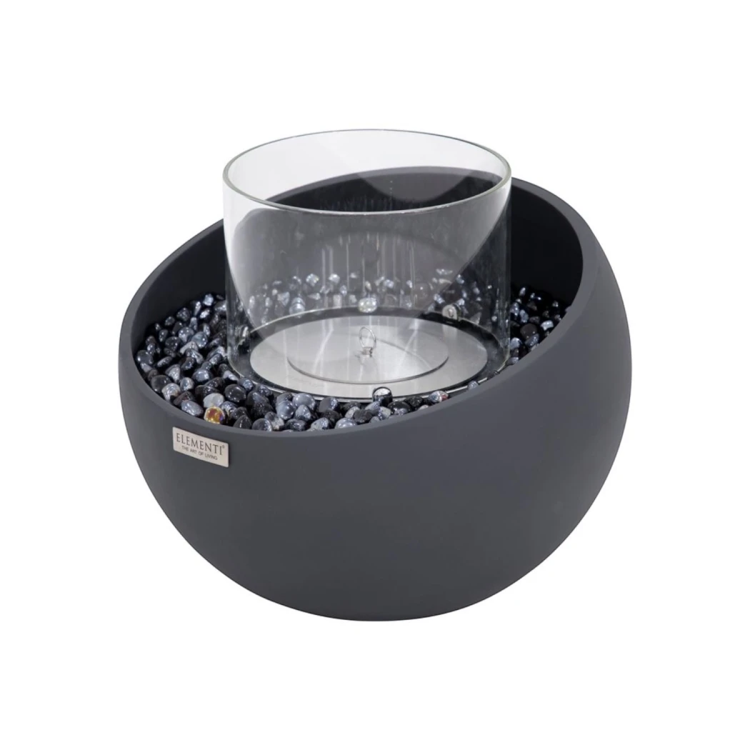 FIRENZE Bioetanol Skål S - Skiffer Svart