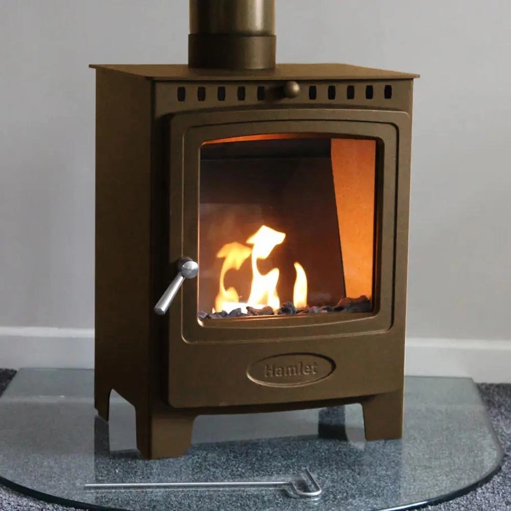 Hamlet Solution 5 Chestnut Brun Arada | Etanolkamin-shop.se | Fristående etanolkamin