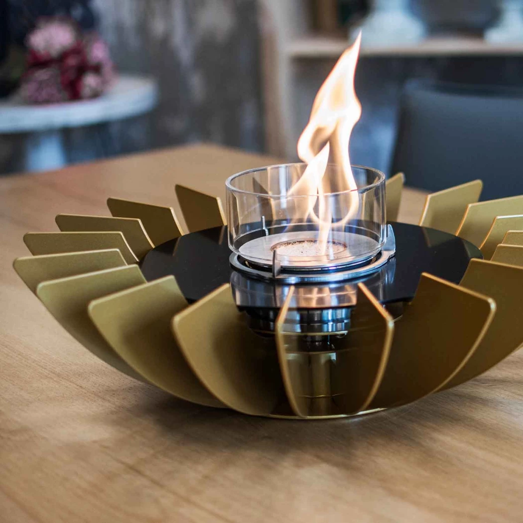 Cosmo Bordskamin – Guld GlammFire  | Etanolkamin-shop.se | Bordskamin