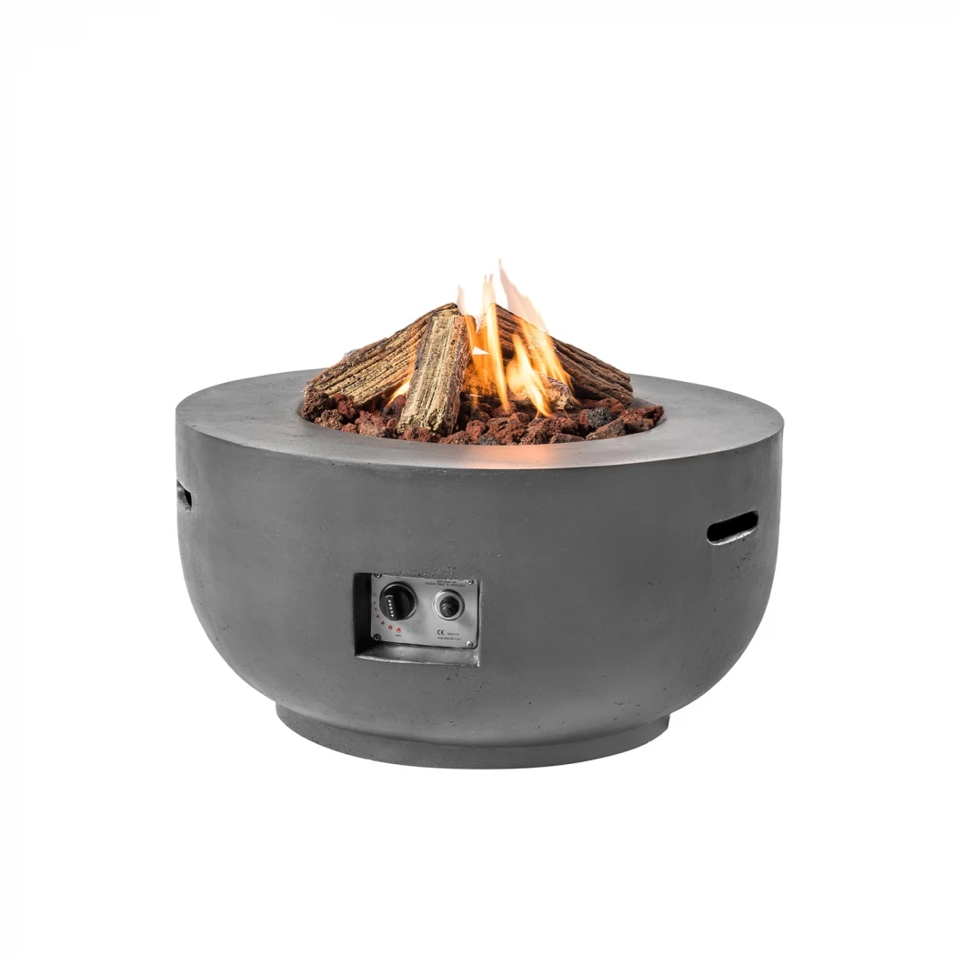 Bowl eldbord med gasbrännare - antracit Happy Cocooning  | Etanolkamin-shop.se | Eldbord med gasbrännare