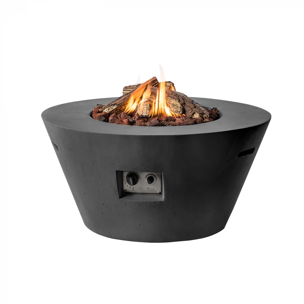 Bowl eldbord med gasolbrännare - svart Happy Cocooning  | Etanolkamin-shop.se | Eldbord med gasbrännare