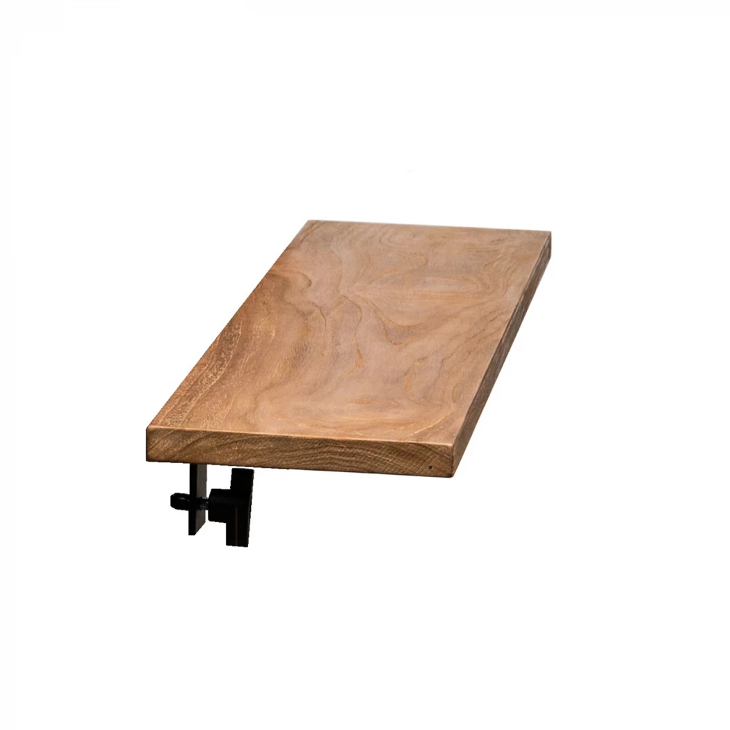 Sidobord i teakträ för gaskamin - 58 cm Happy Cocooning | Etanolkamin-shop.se | Utomhus gaskamin tillbehör