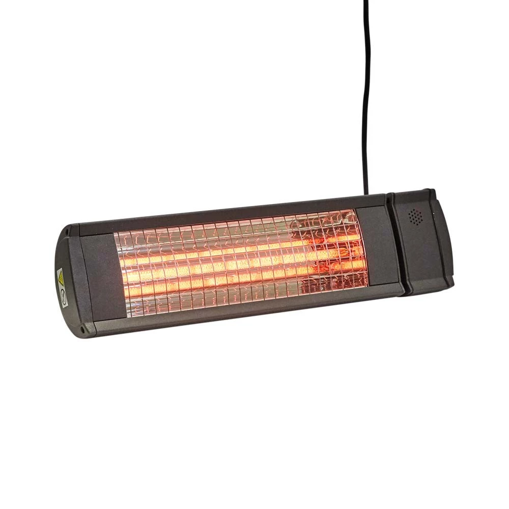 Terrassvärmare HEAT1 high-line 1500W antracit HEAT1 | Etanolkamin-shop.se | Väggmonterad elektrisk terrassvärmare