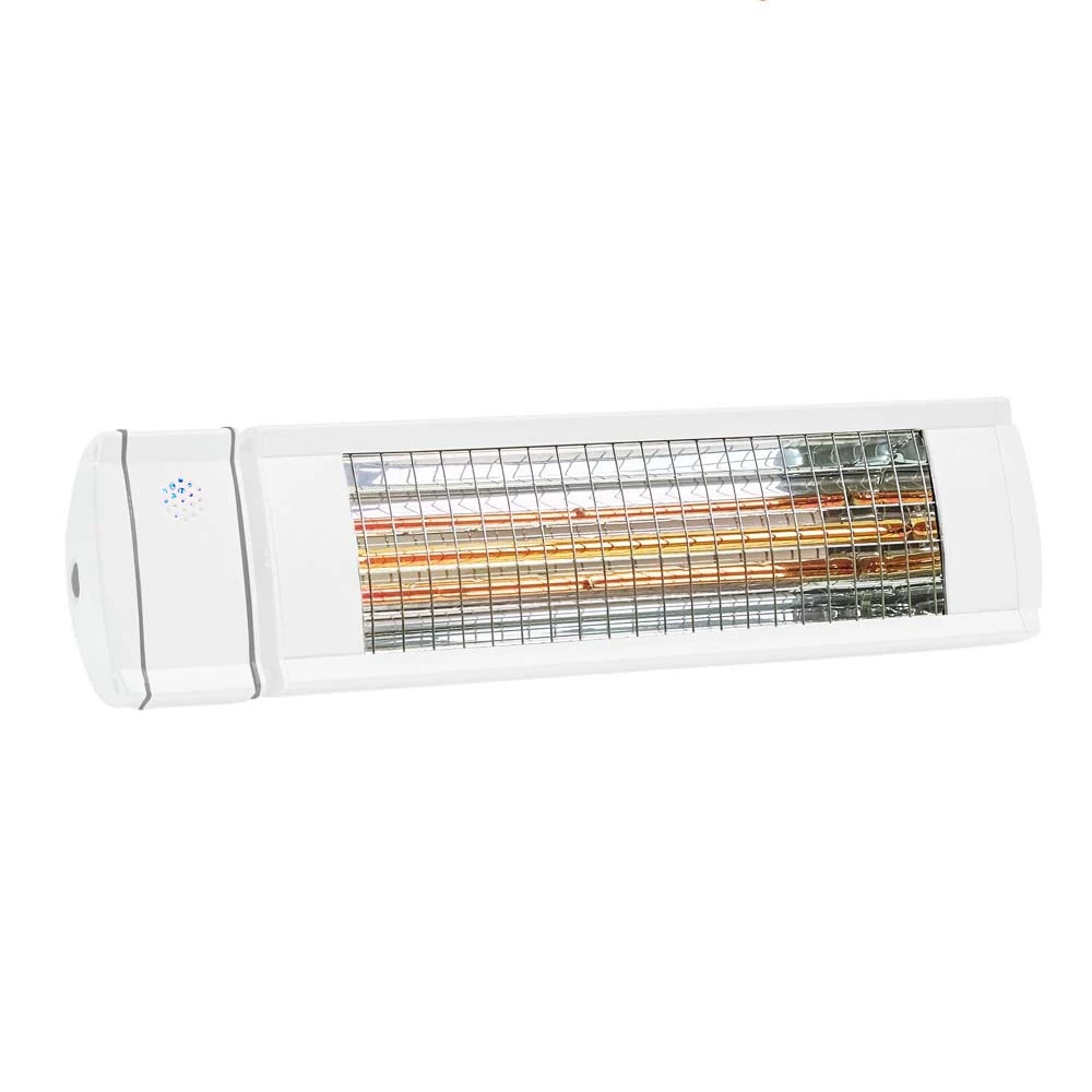 Terrassvärmare HEAT1 eco high-line 2000W vit HEAT1  | Etanolkamin-shop.se | Väggmonterad elektrisk terrassvärmare