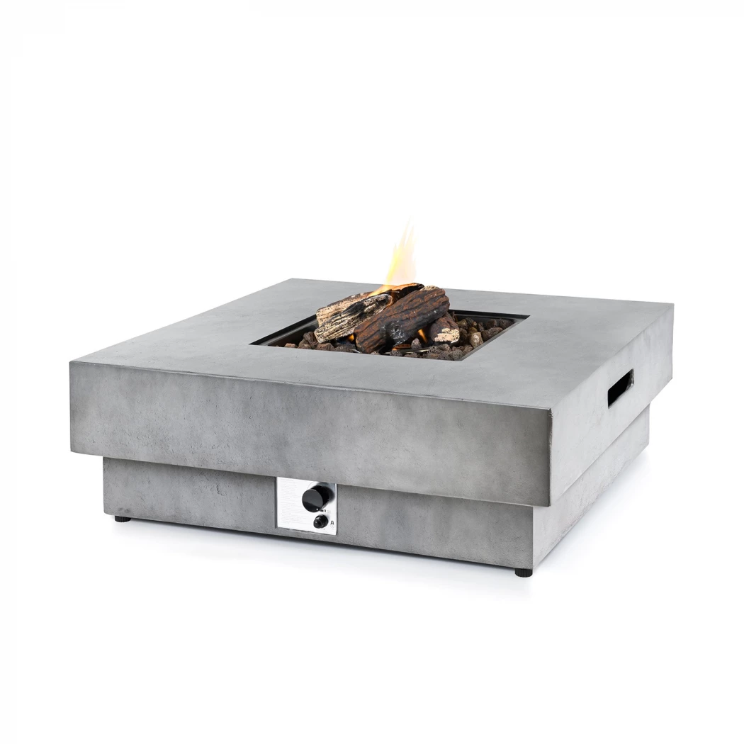 Hestia Gasoleldbord - Grå Happy Cocooning  | Etanolkamin-shop.se | Eldbord med gasbrännare