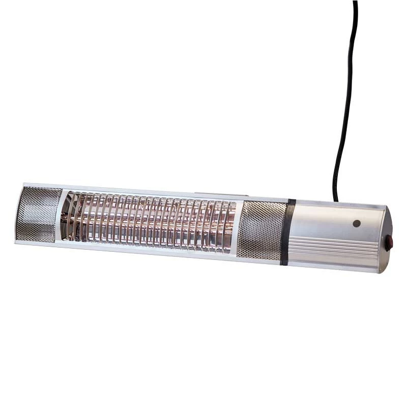 Terrassvärmare vägg 500/1000/1500 W, silver Hortus | Etanolkamin-shop.se | Väggmonterad elektrisk terrassvärmare