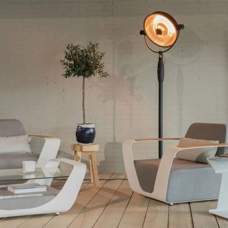 Retro stående värmare med 2100 watt  | Etanolkamin-shop.se | Fristående elektrisk terrassvärmare