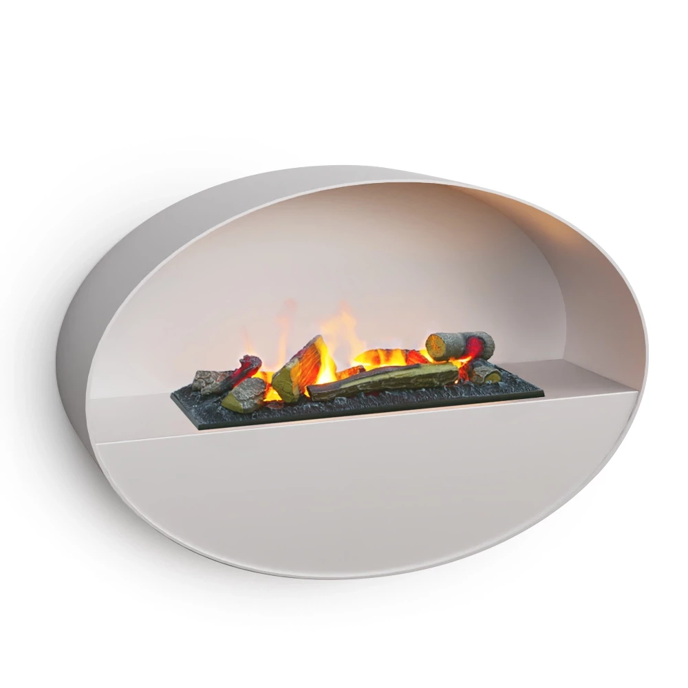 Kjos - Vit Vapor öppen spis | Opti-myst öppen spis från ScandiFlames Elektrisk | Med Dimplex Cassette 400 Vapor brännare