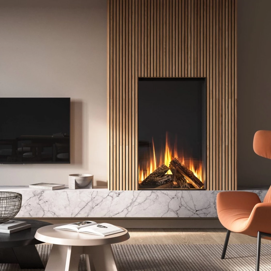 Knightwood - Vertikal Elektrisk Kamininsats British Fires  | Etanolkamin-shop.se | Elektrisk spisinsats