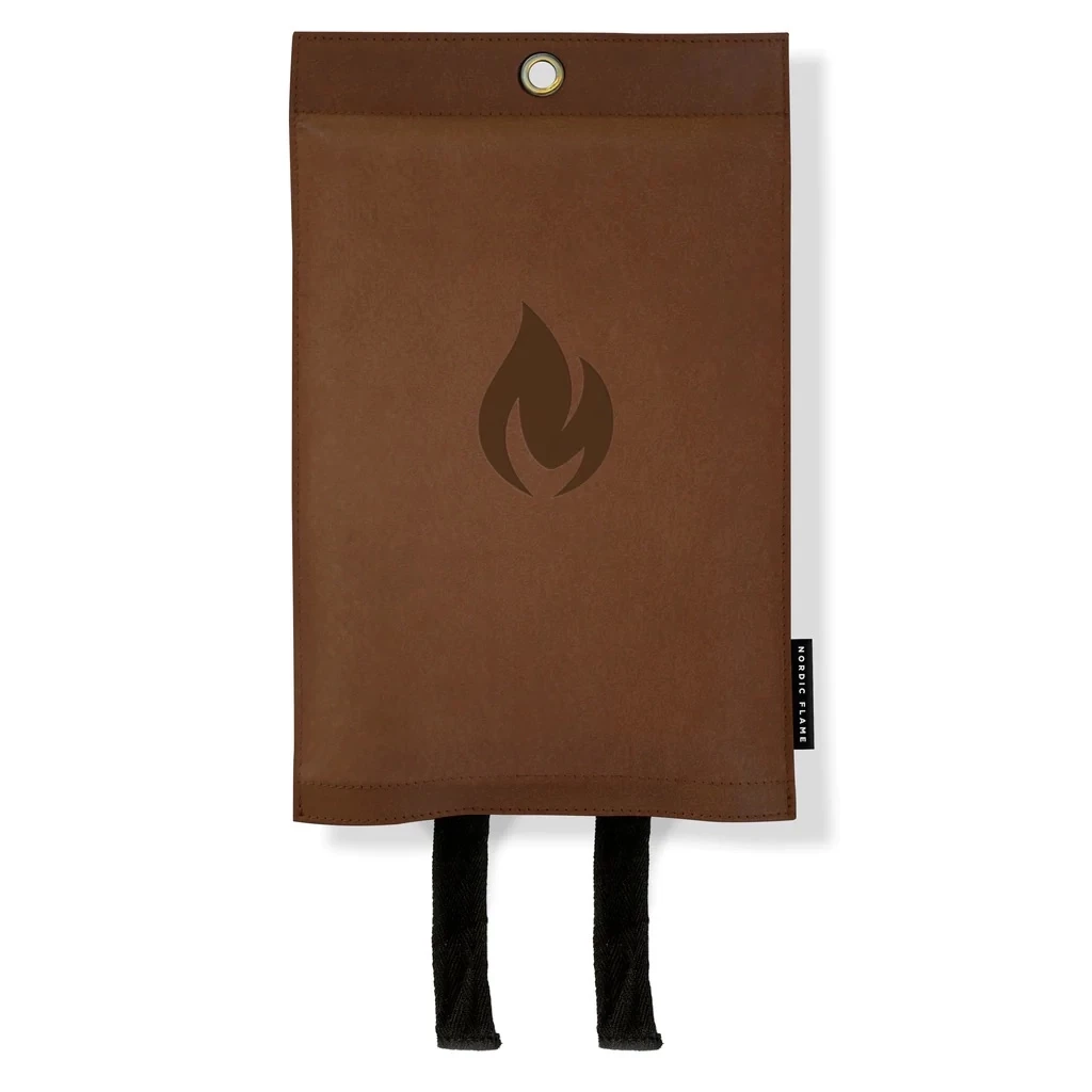Brandfilt - Mörkbrun Nordic Flame | Etanolkamin-shop.se | Tillbehör för etanolkaminer