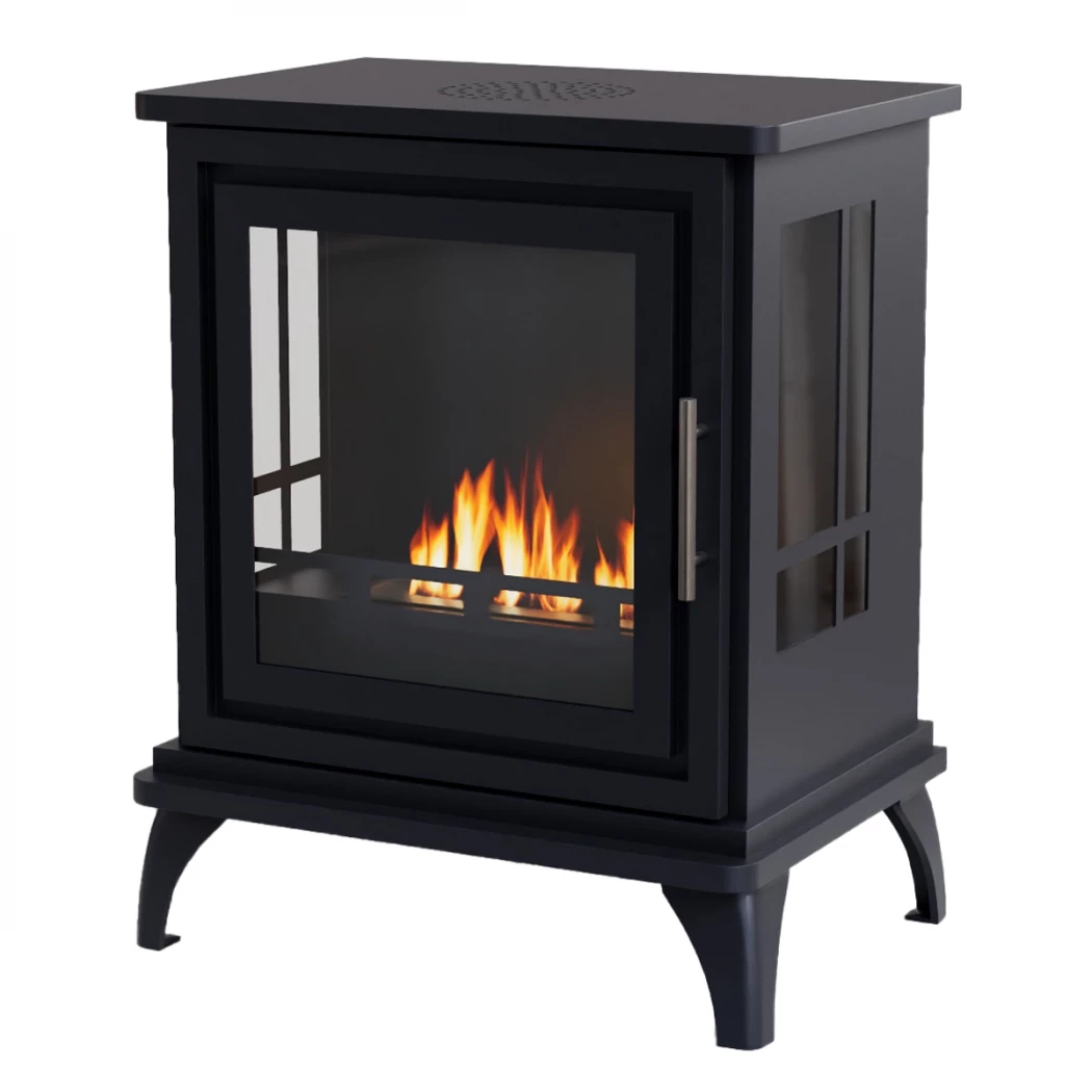 ScandiFlames Nashville svart - Fristående bioetanolspis - 6 timmars brinntid - 2 kW värmeffekt