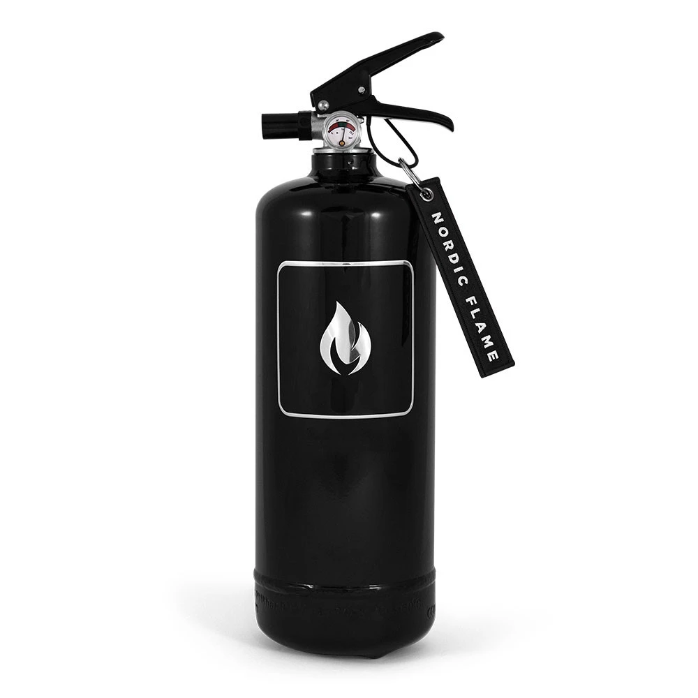 Svart Brandsläckare Klassisk 2 kg Nordic Flame  | Etanolkamin-shop.se | Tillbehör för etanolkaminer