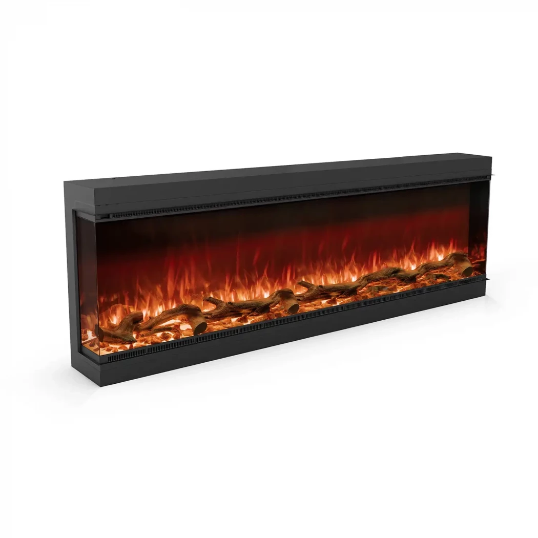 Astro 1800 Planika Fires  | Etanolkamin-shop.se | Vägghängd elektrisk kamin , 3-sidig inbyggd elkamin