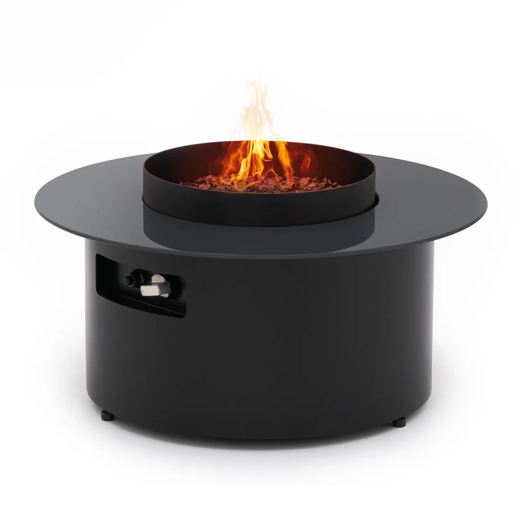 Dot Utomhus Gasolkamin - Planika Fires - svart - fristående etanolkamin - gaskamin