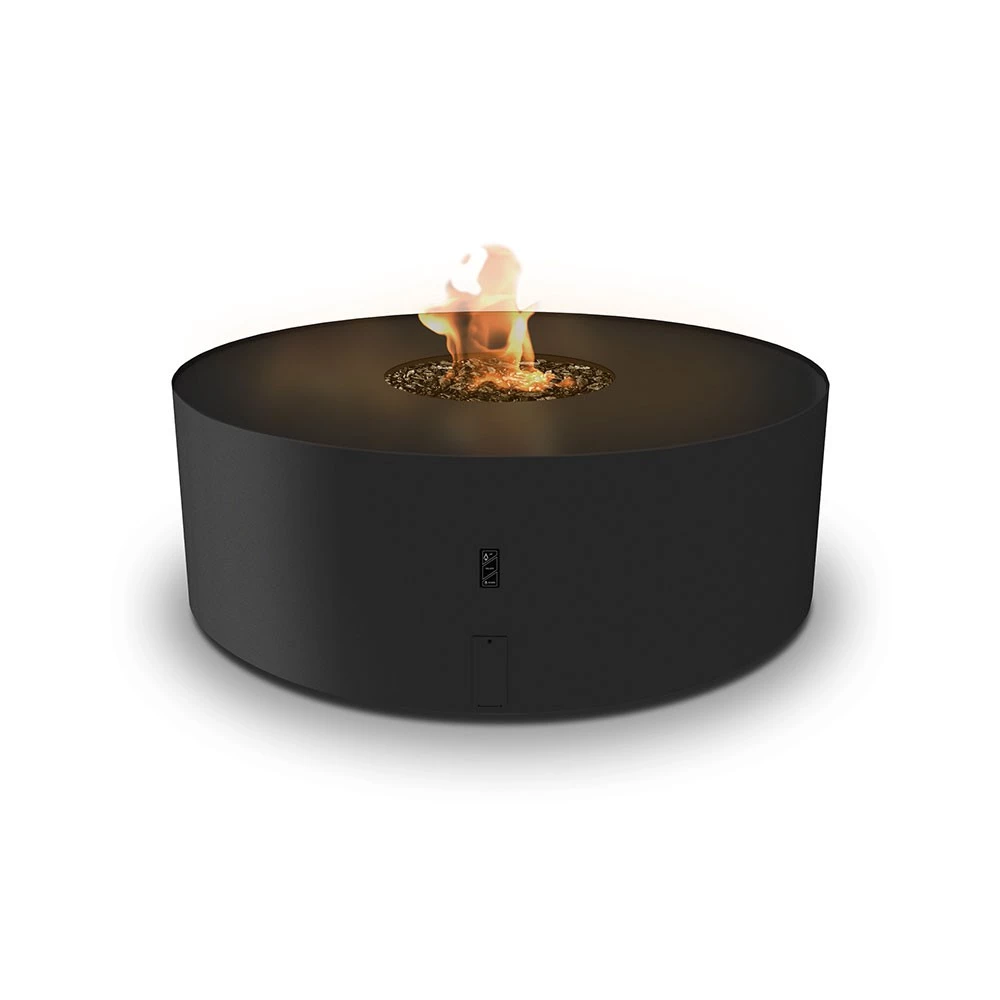 Galio Fire Pit Black Automatisk Planika Fires  | Etanolkamin-shop.se | Fristående utomhus gaskamin