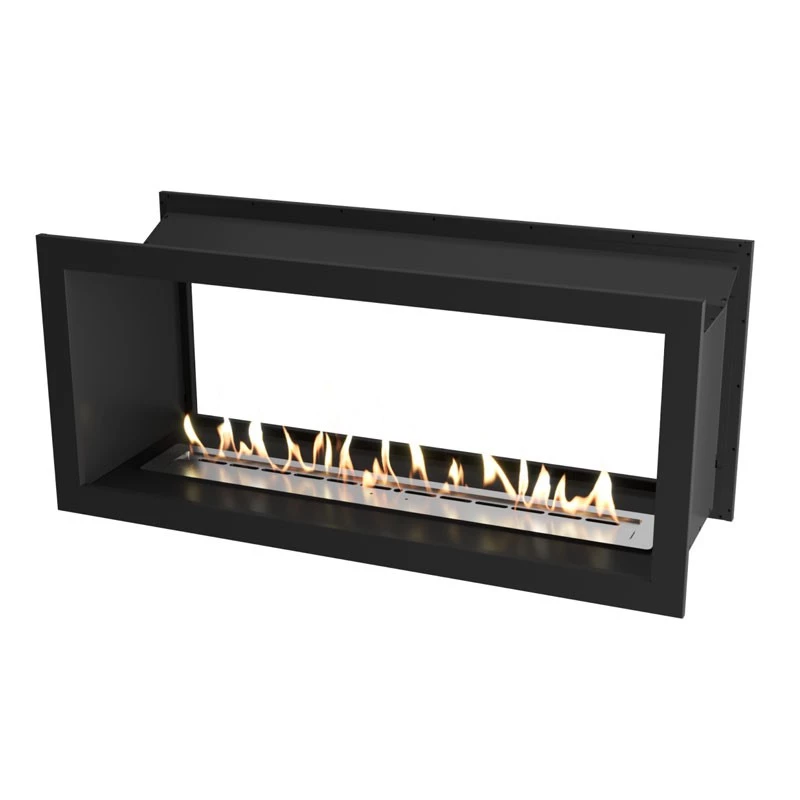 Icon Slimline Firebox FBDS1100 Svart Icon Fires  | Etanolkamin-shop.se | 2-sidig inbyggd etanolkamin
