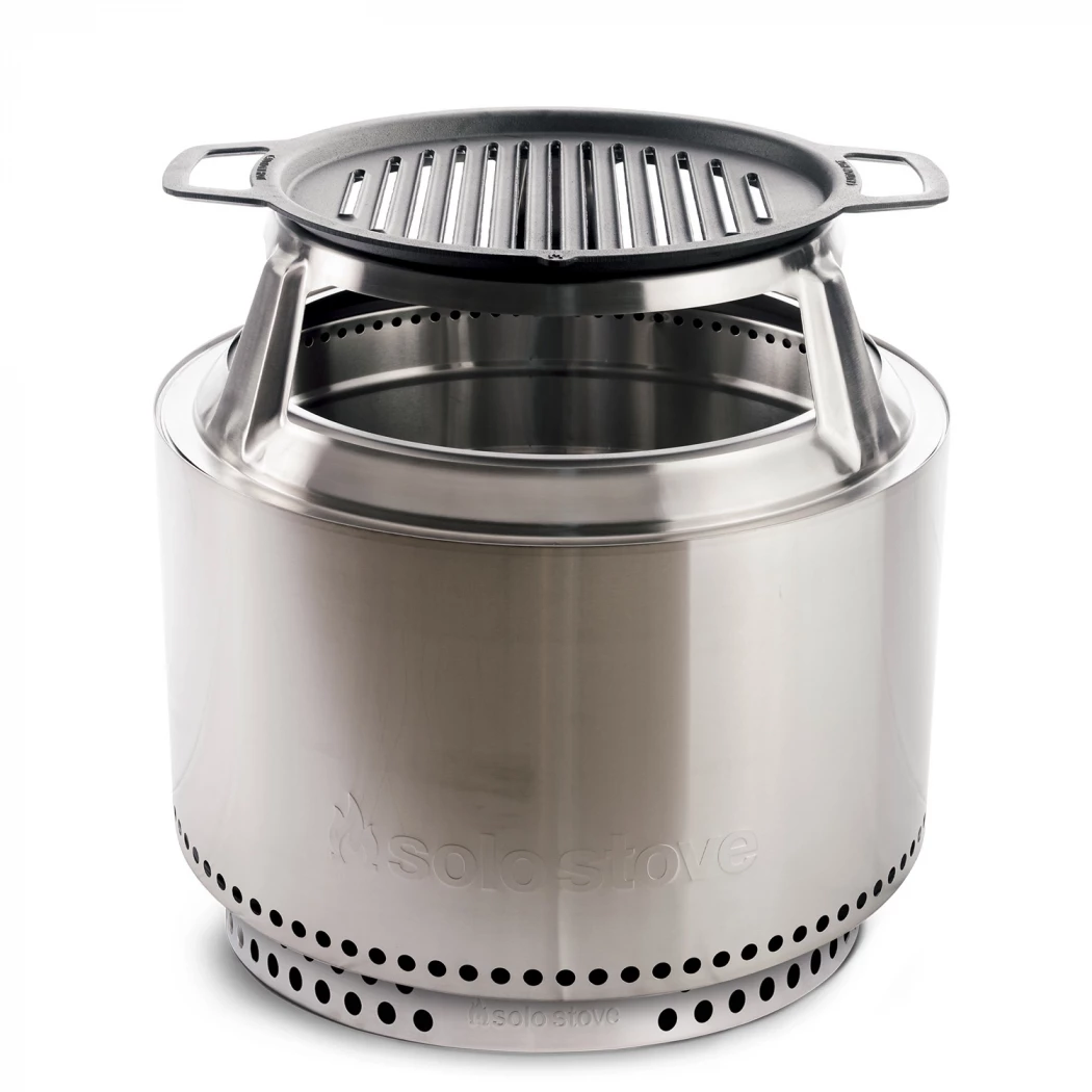 Yukon Grillpanna + HUB  - Solo Stove - Ribbad gjutjärnpanna - Utomhusmatlagning - matlagningsset