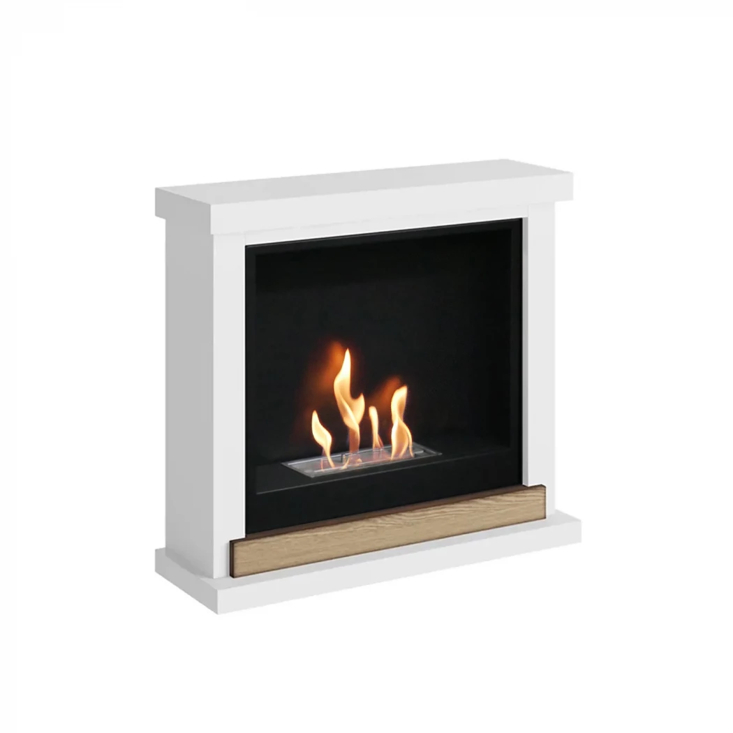 Skagen Vit Bioetanol Eldstad Mantel