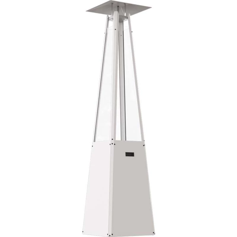 Pyramide terrassvärmare gasol - vit | Etanolkamin-shop.se | Fristående utomhus gaskamin