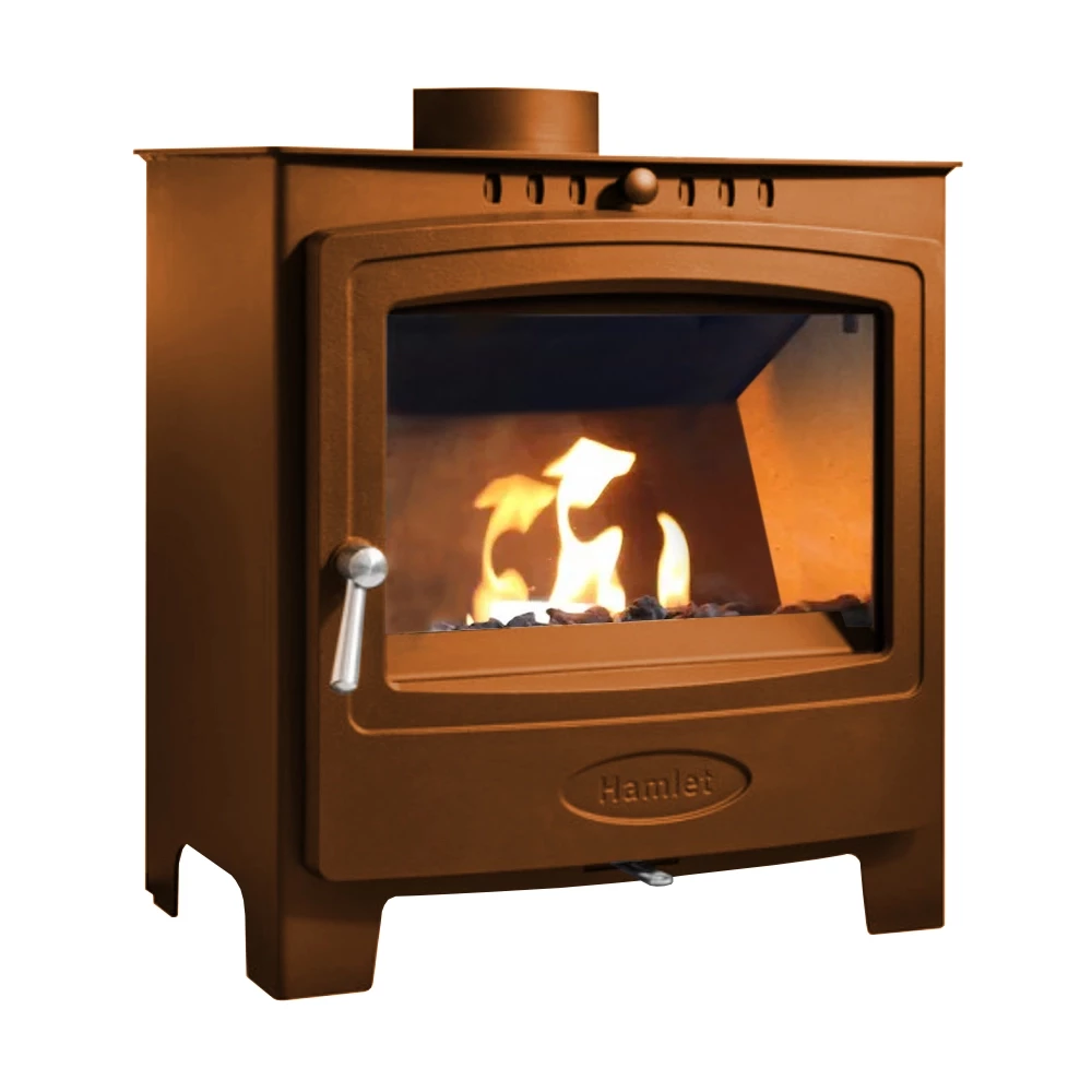 Hamlet Solution 5 Widescreen Terracotta Arada | Etanolkamin-shop.se | Fristående etanolkamin