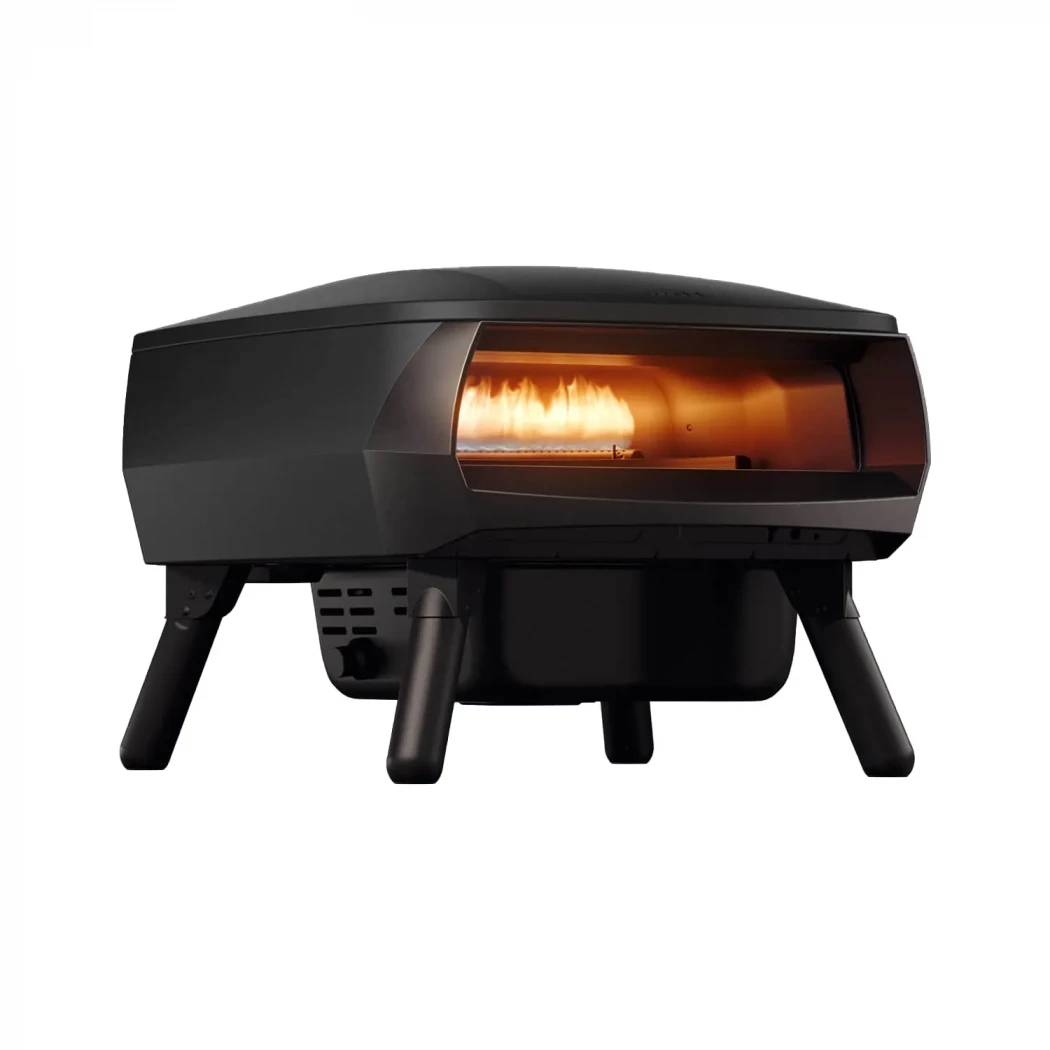 Witt PICCOLO Rotera Pizzaugn 13" - Mat Svart Färg - Upp till 500 grader på 15 minuter - Pizzaugn för gasflaska - Bärbar pizzaugn