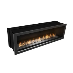 Slimline Firebox 1100 Icon Fires i borstat stål
