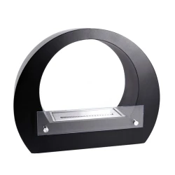 Etanolkamin i rund, modern design. Denna kamin kommer att bli en utmärkt blickpunkt i ditt rum.