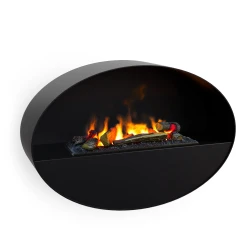 ScandiFlame Electric Kjos - Svart Väggmonterad Opti-myst öppen spis