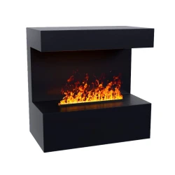 ScandiFlames Electric Late - Svart Väggmonterad Opti-myst öppen spis