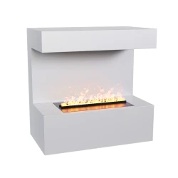 ScandiFlame Electric Late - Vit Väggmonterad Opti-myst öppen spis