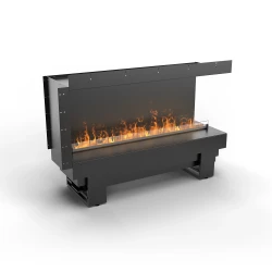 Planika Fires Cool Flame 1000 Right Corner hybridkamin för inbyggnad