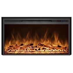 ScandiFlames Electric Pyrope 90 cm spisinsats för väggmontering eller integrering av gammal öppen spis