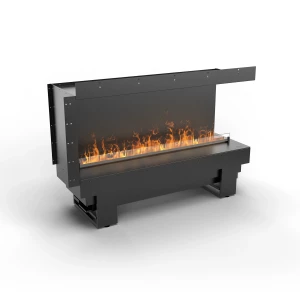 Planika Fires Cool Flame 1000 Right Corner hybridkamin för inbyggnad