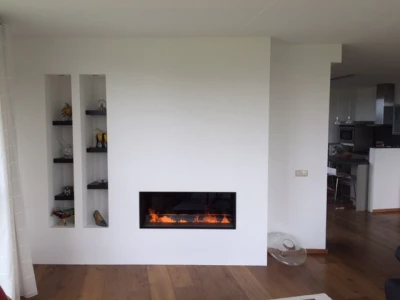 Foco One 1500 en-sidig vattenånga kamininsats | Opti-myst kamin Foco One 1500 hybridkamin för inbyggnad