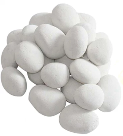 Dekorationssten vit pebbles